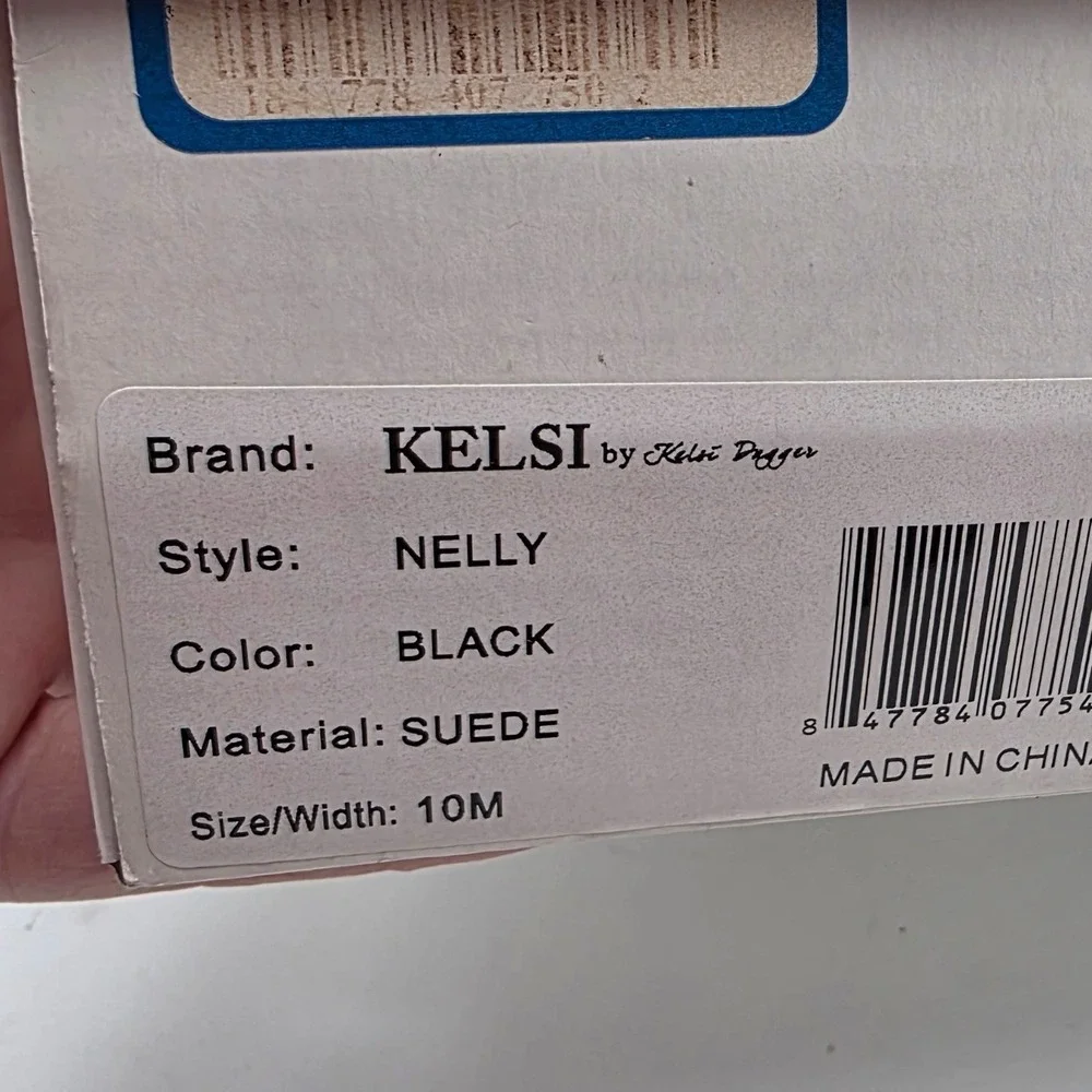 Kelsi Dagger Nelly Black Suede Strappy Platform Wedge Sandals Womens 10M